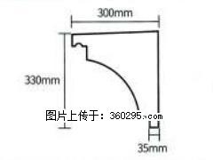 产品分解图型 - 檐口线，型号：SX311-YK-2，规格：300x330mm(2) - 天门三象EPS建材 tm.sx311.cc
